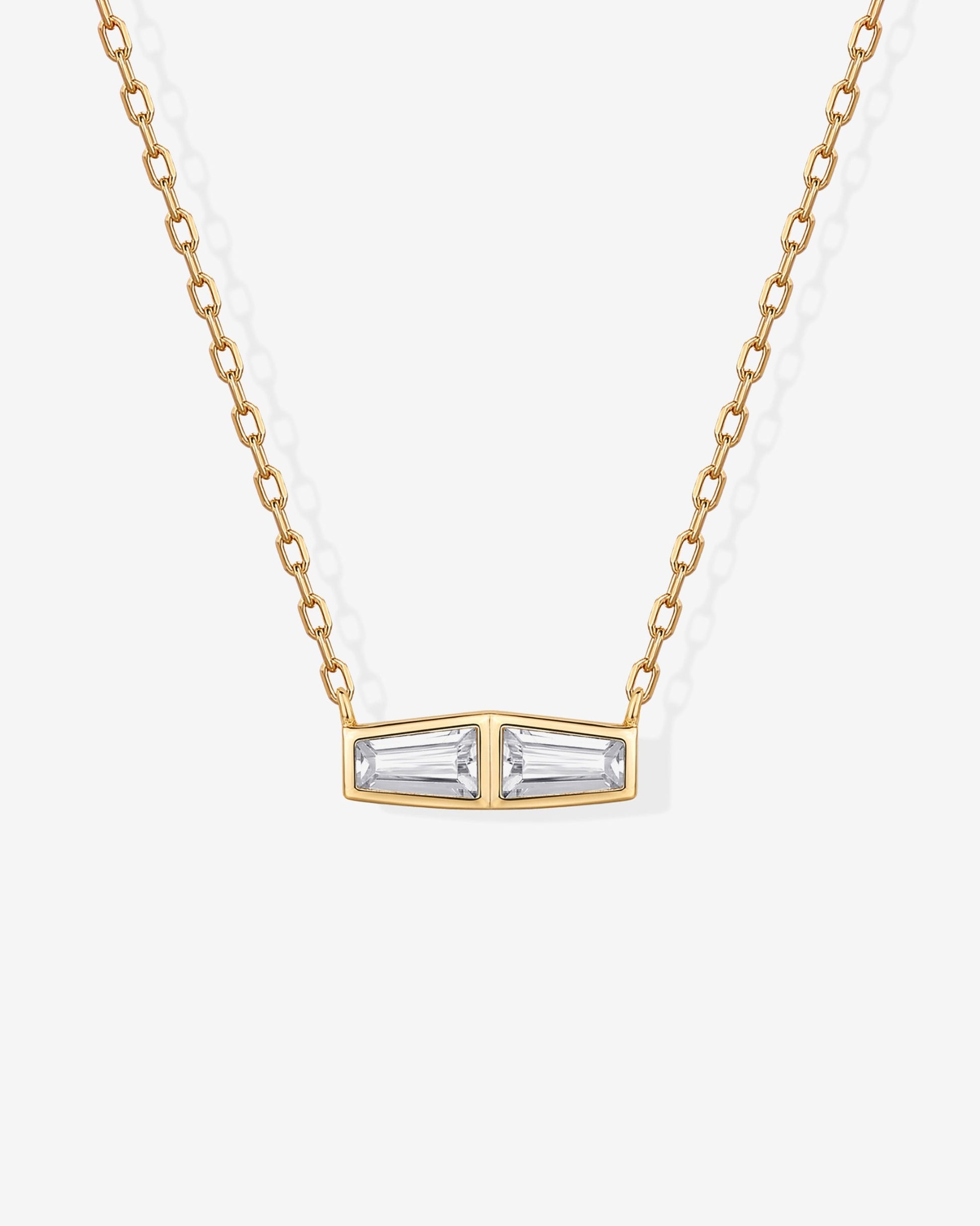 Double Baguette Necklace