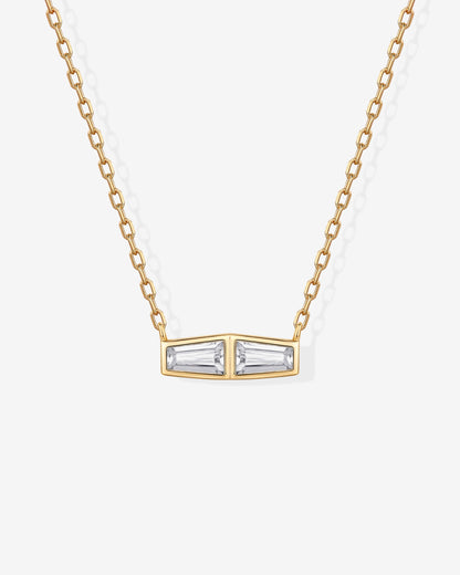 Double Baguette Necklace