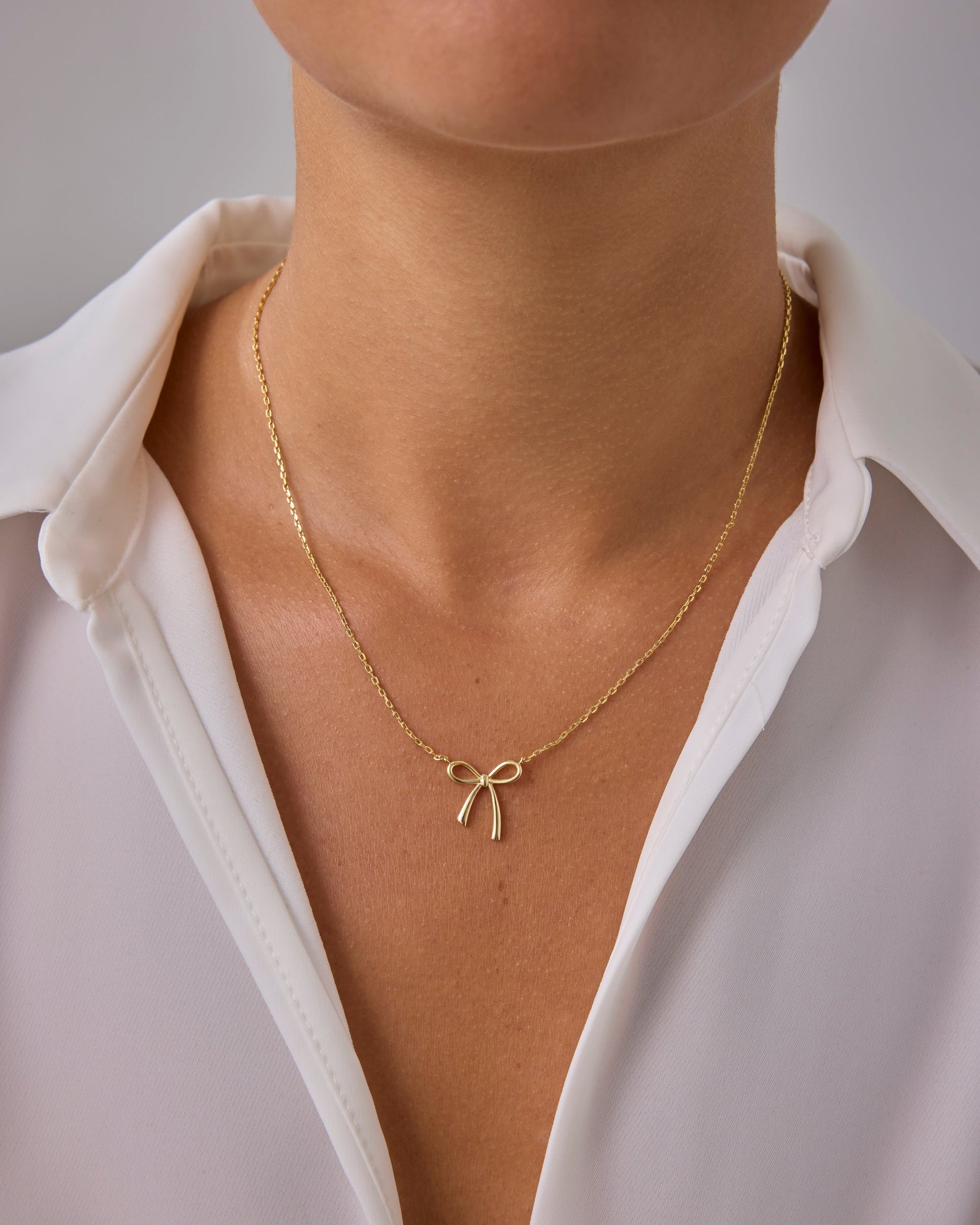 Tied Up Bow Necklace