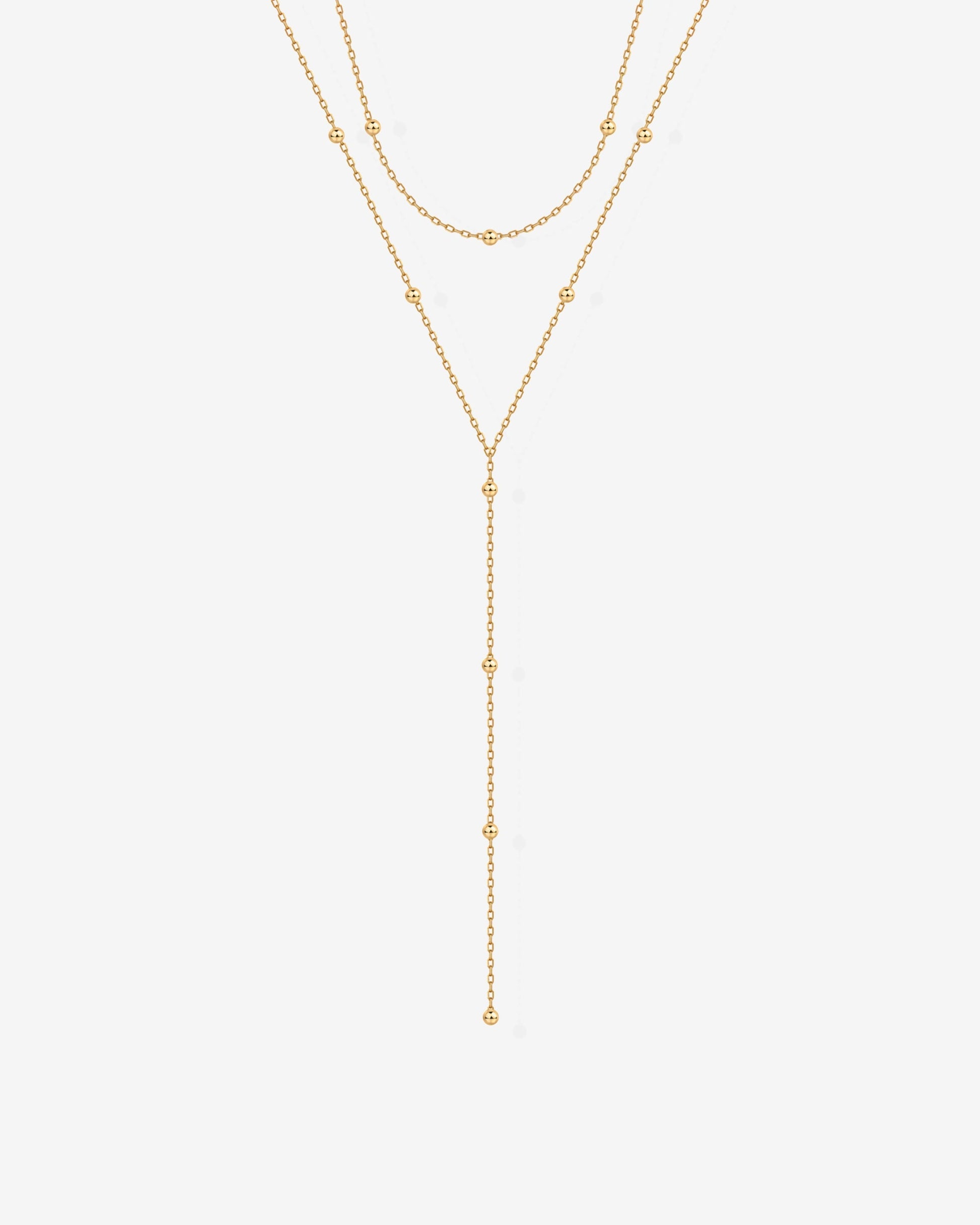 Beaded Tassel Lariat Necklace