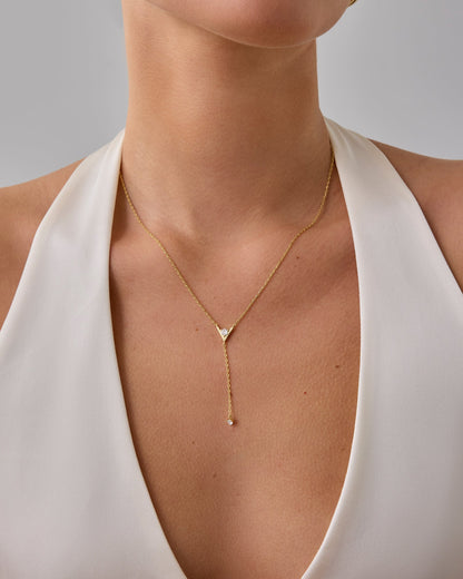 Mini Drop Lariat Necklace