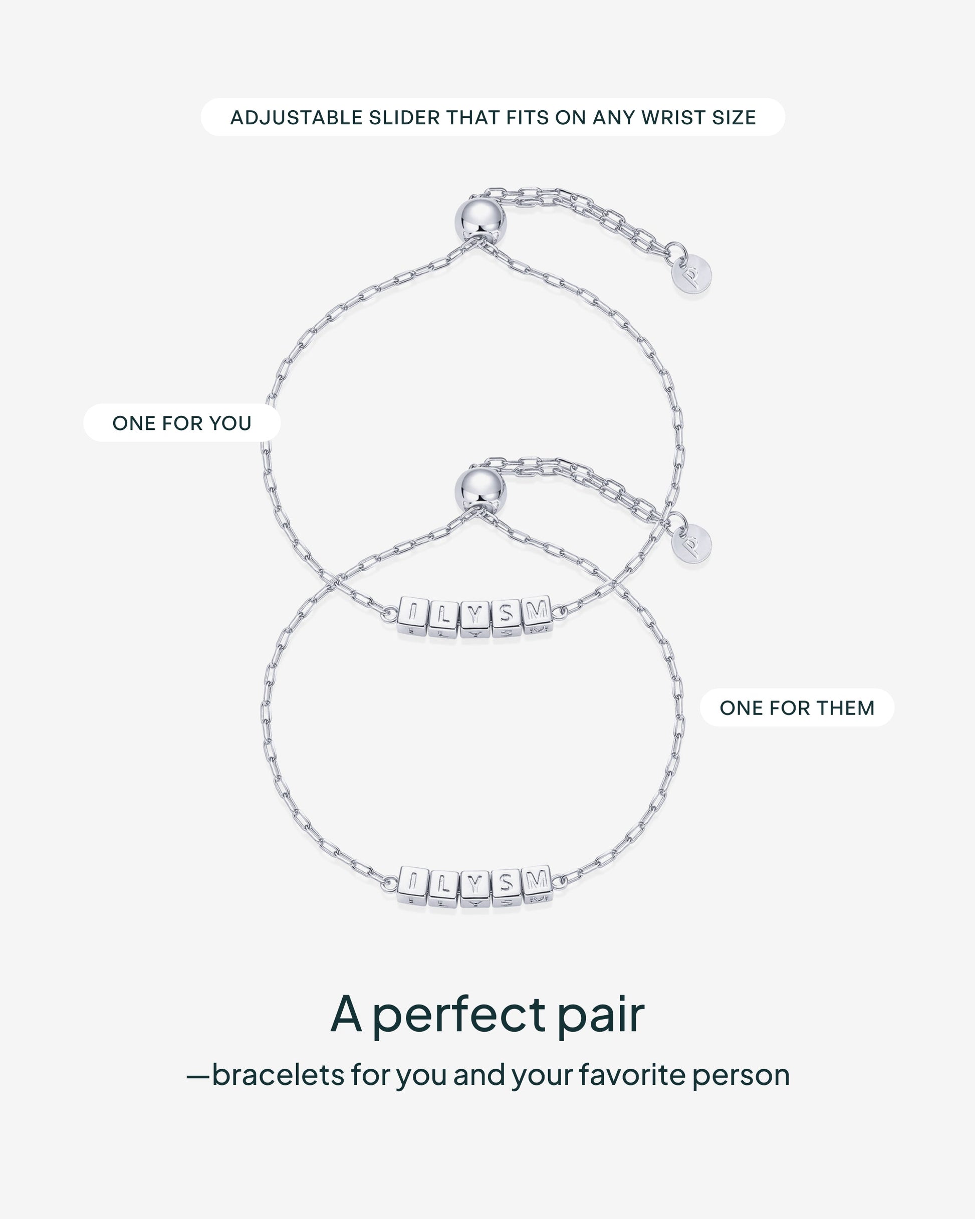 BFF-ILYSM Cube Bracelet