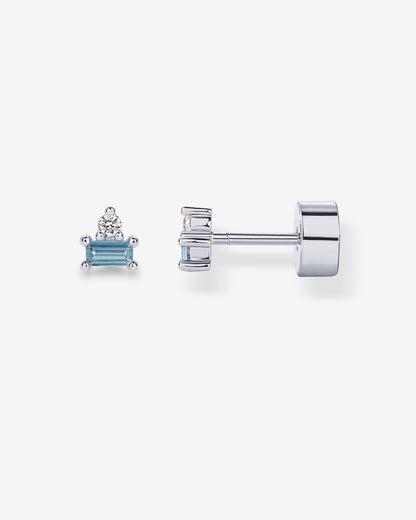 Two-Tone Gemstone Studs