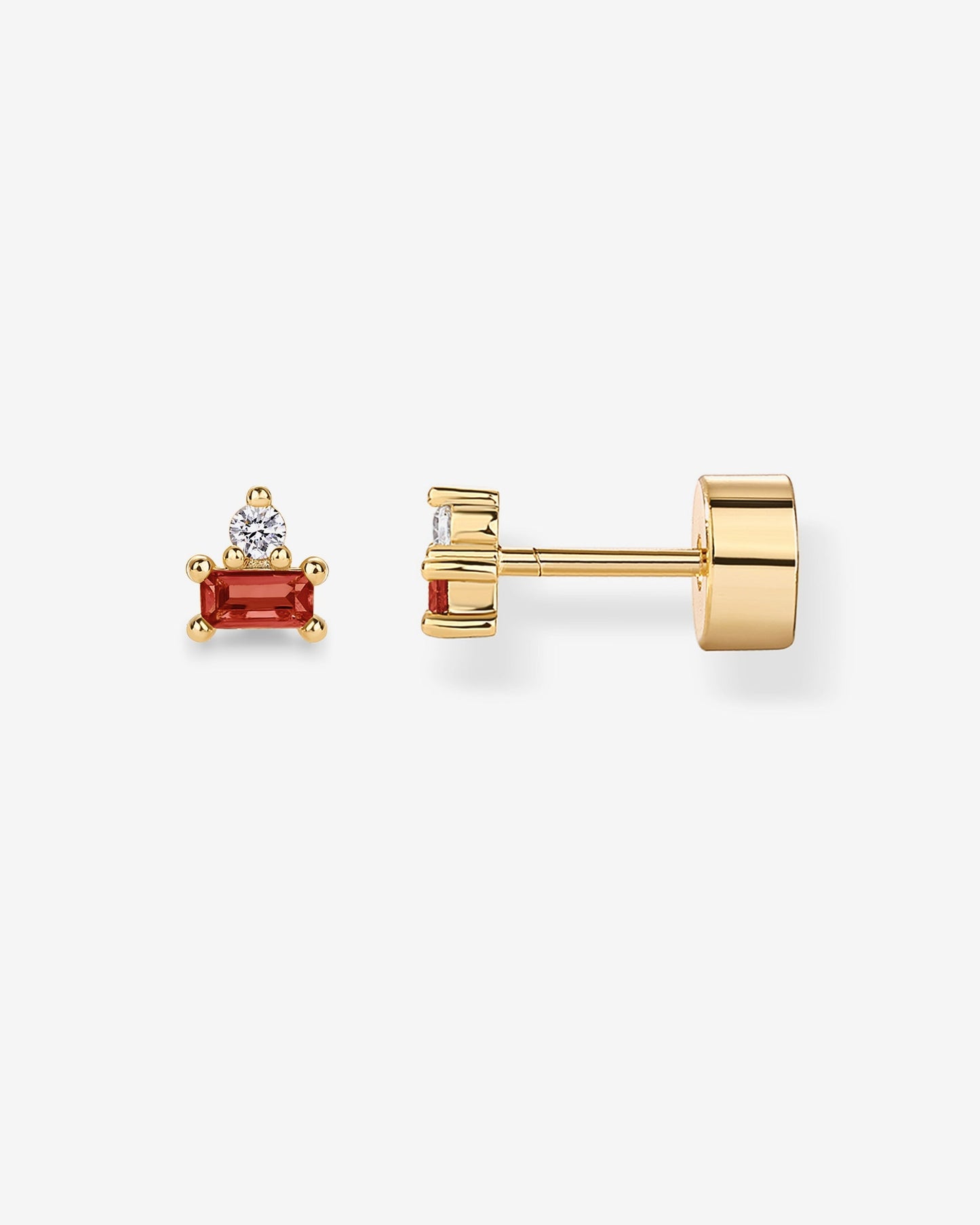 Two-Tone Gemstone Studs