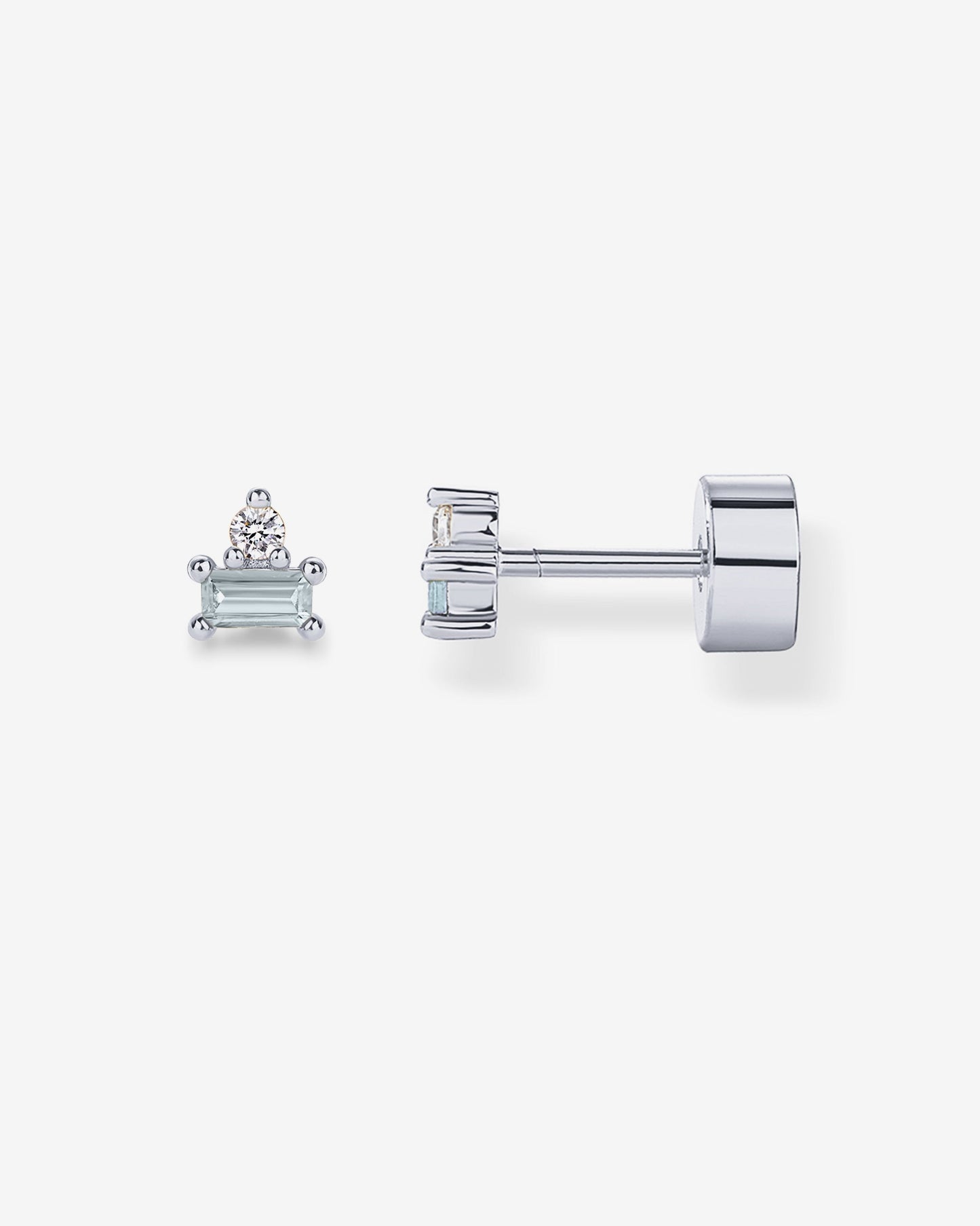 Two-Tone Gemstone Studs