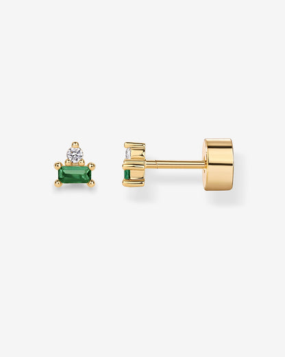 Two-Tone Gemstone Studs