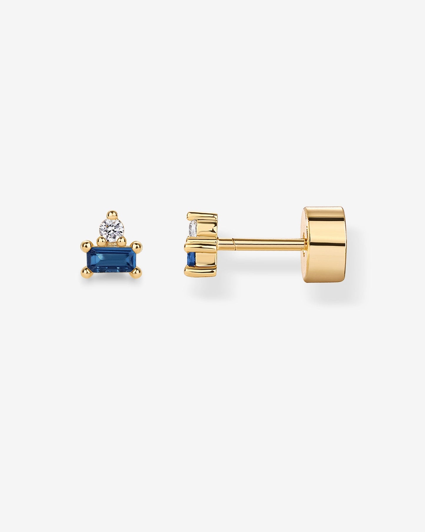 Two-Tone Gemstone Studs