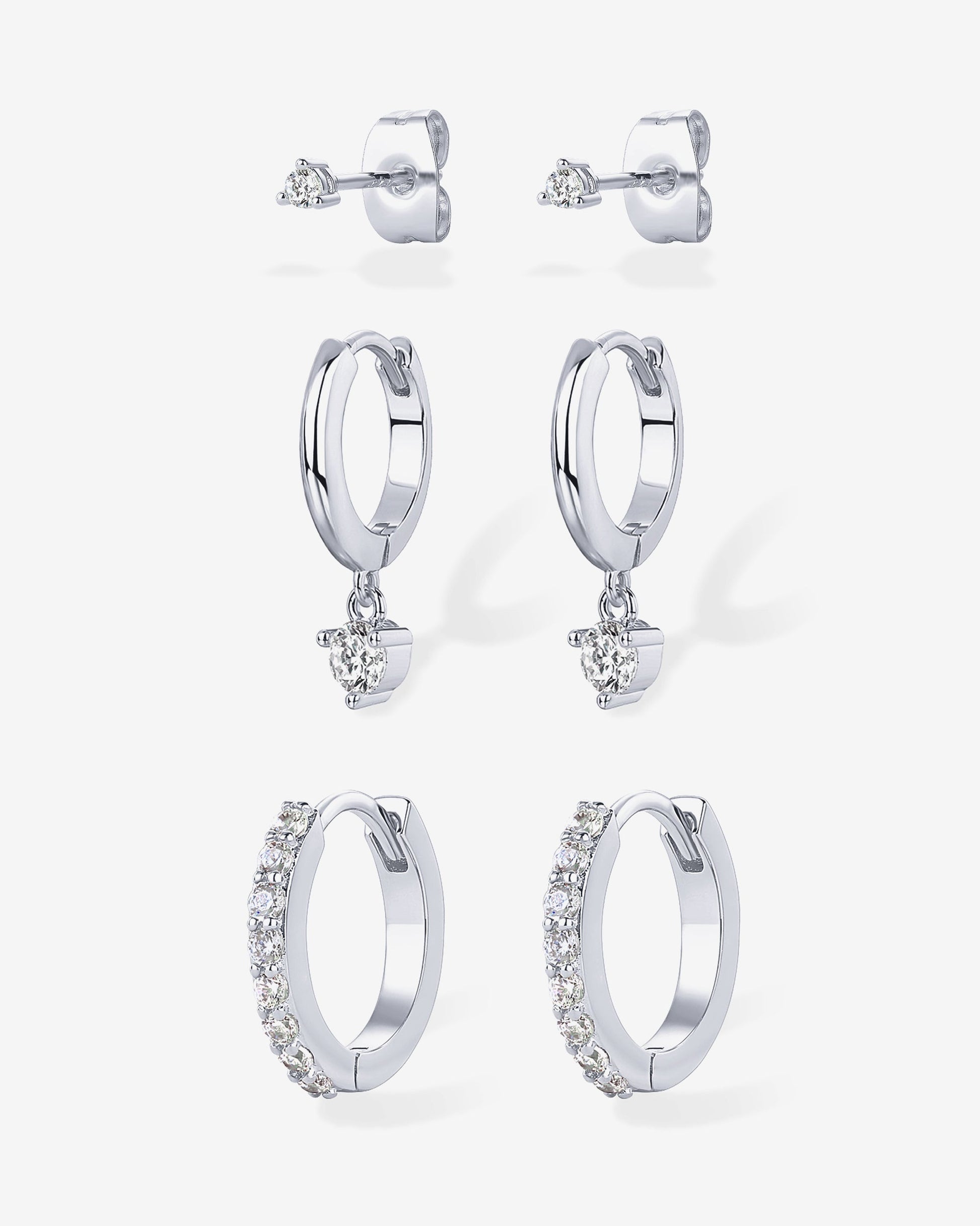 Earscape CZ Earring Trio
