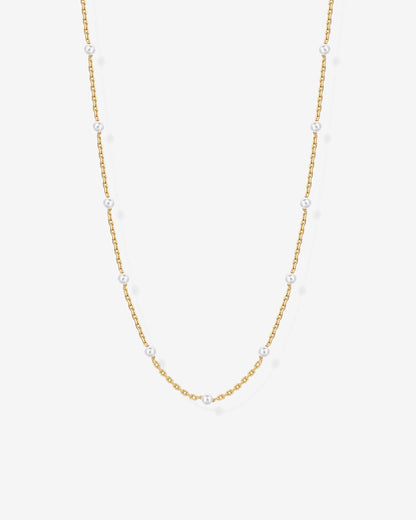 Pearl Station Chain Necklace