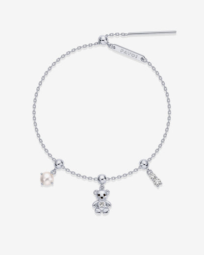 Charm Me Baby â€“ Bear & Pearl Charm Bracelet Set