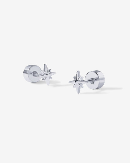 North Star Flat Back Stud Earrings
