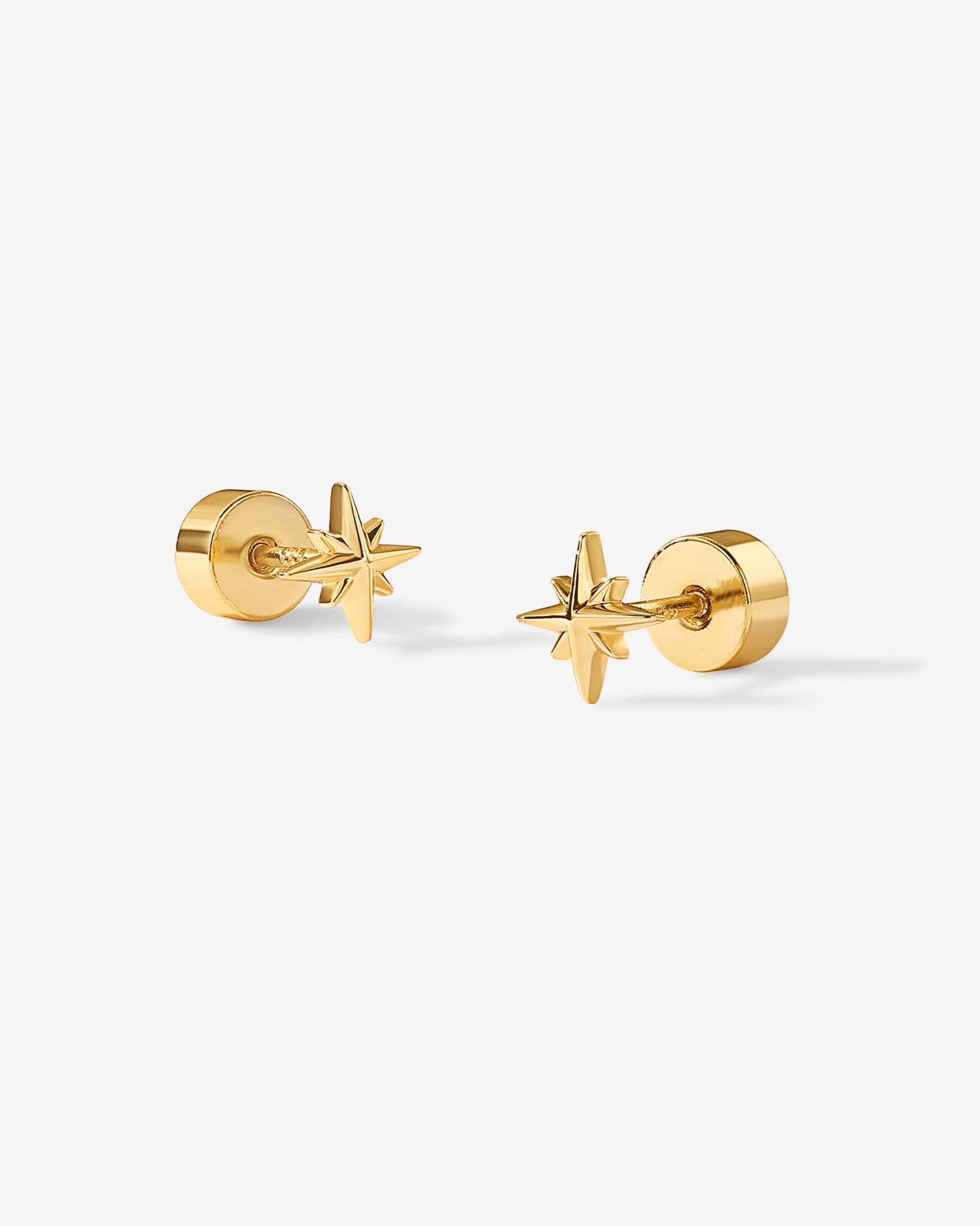 North Star Flat Back Stud Earrings