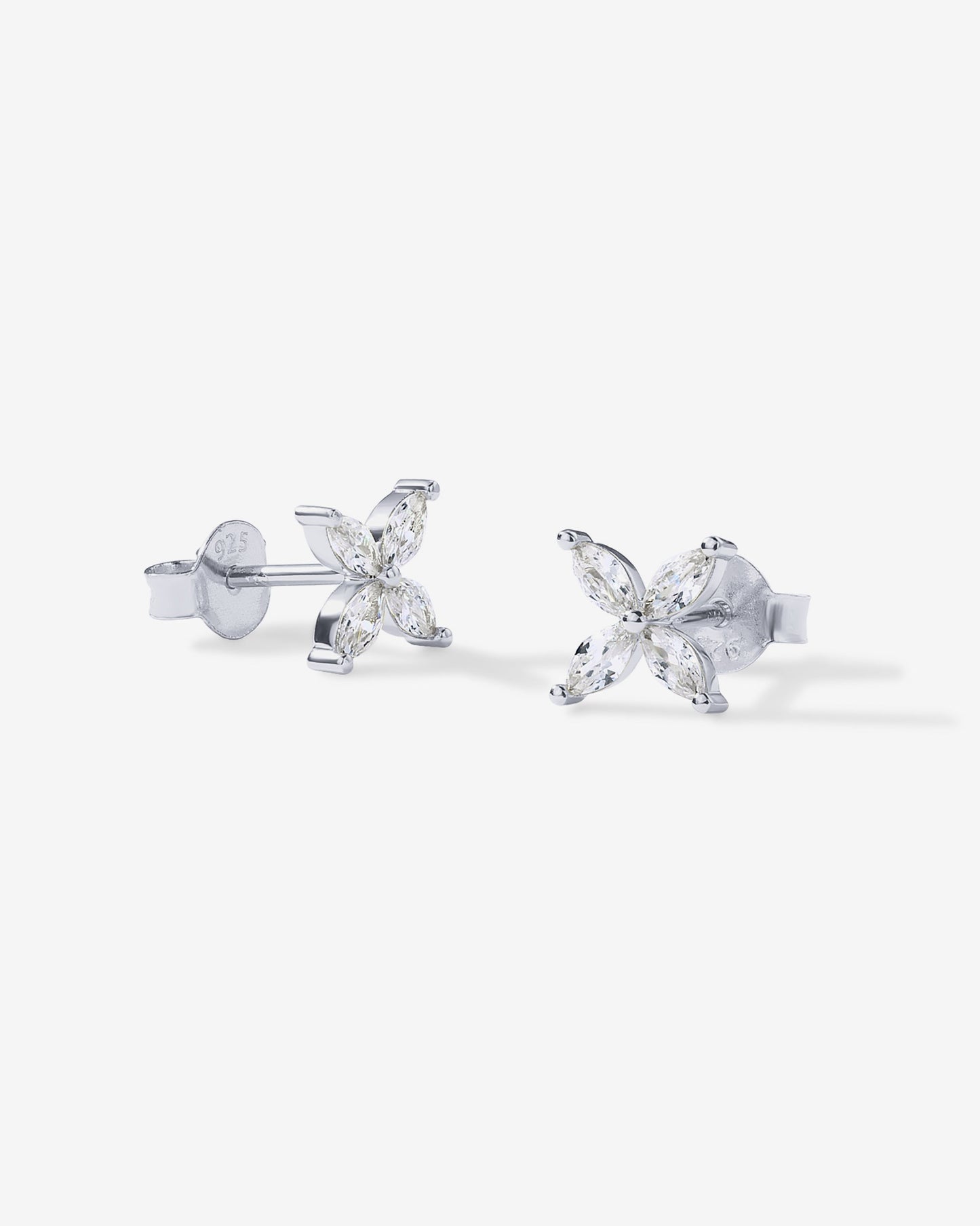 4 Stone Marquise Stud Earrings