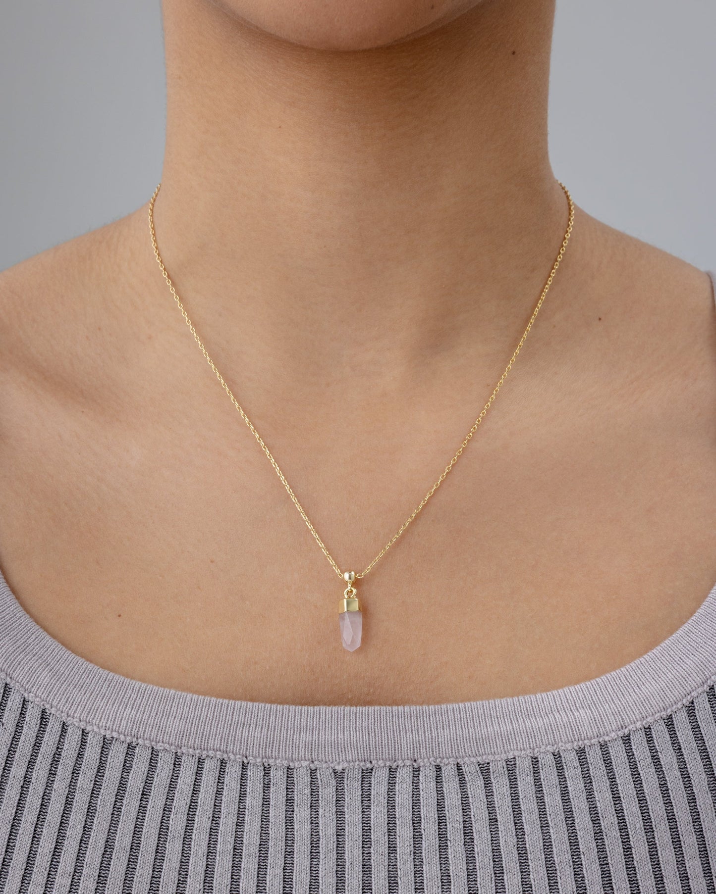 Dainty Crystal Charm Pendant Necklace