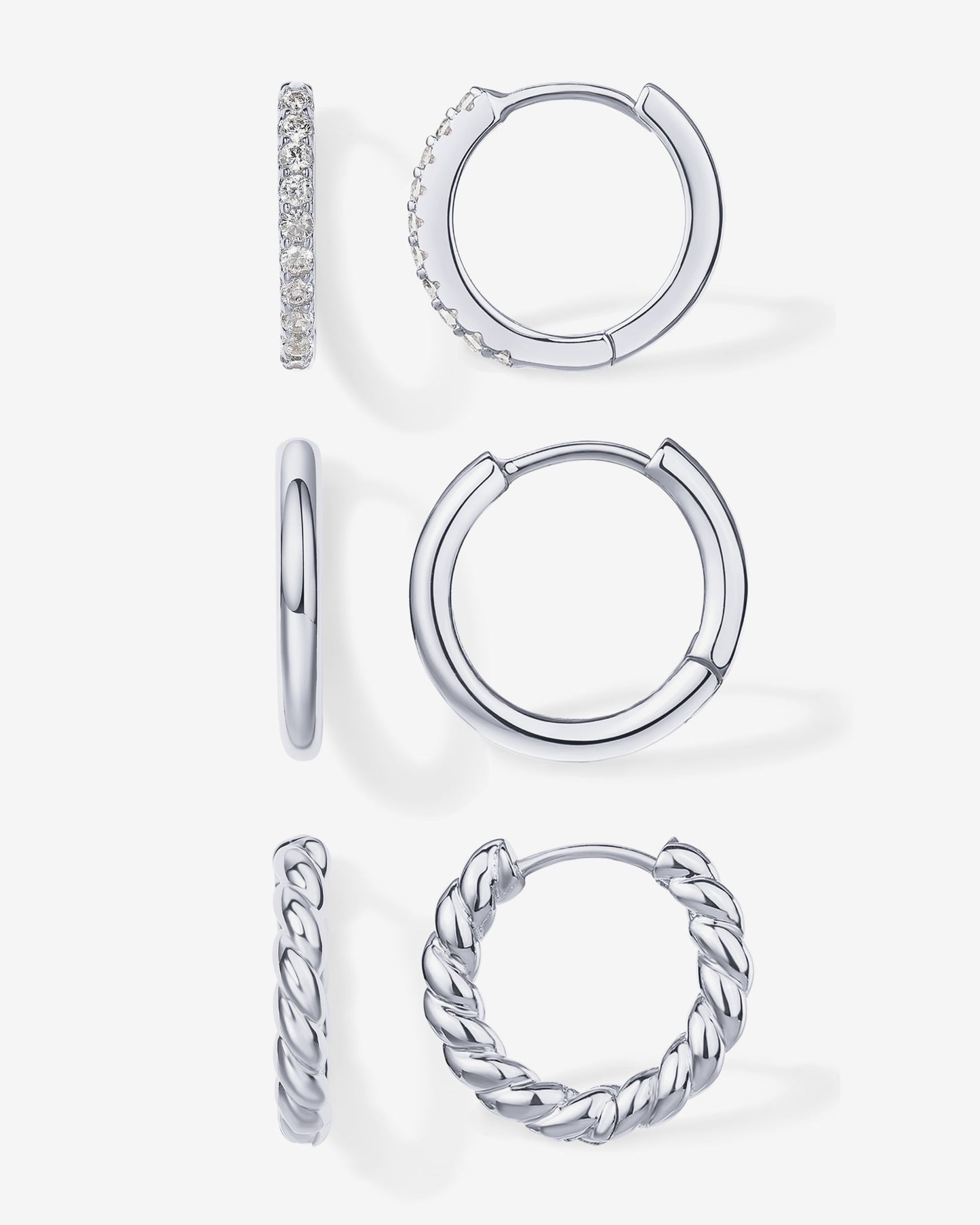 Aurora Trilogy Hoops Set