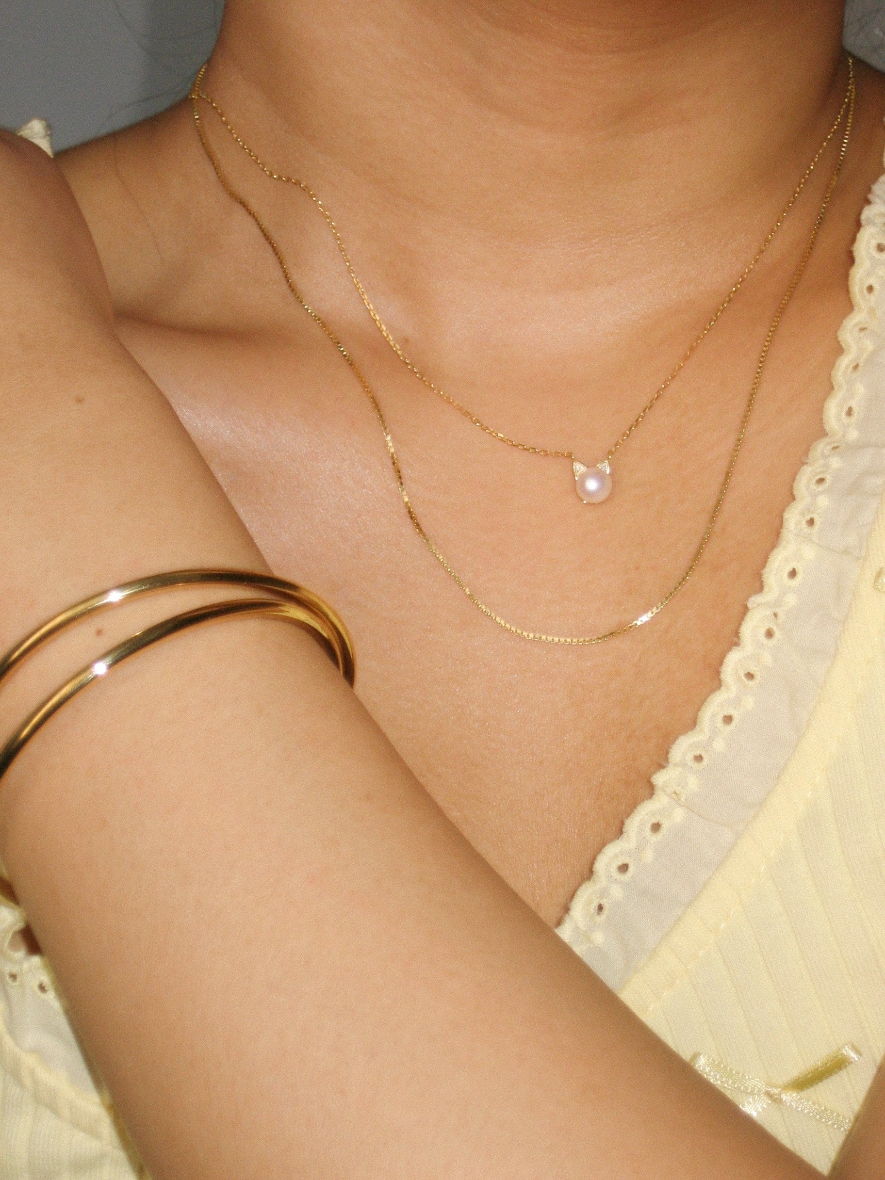 Freshwater Cultured Cat Pearl Necklace