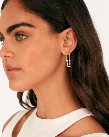 Cubic Zirconia Chain Earrings