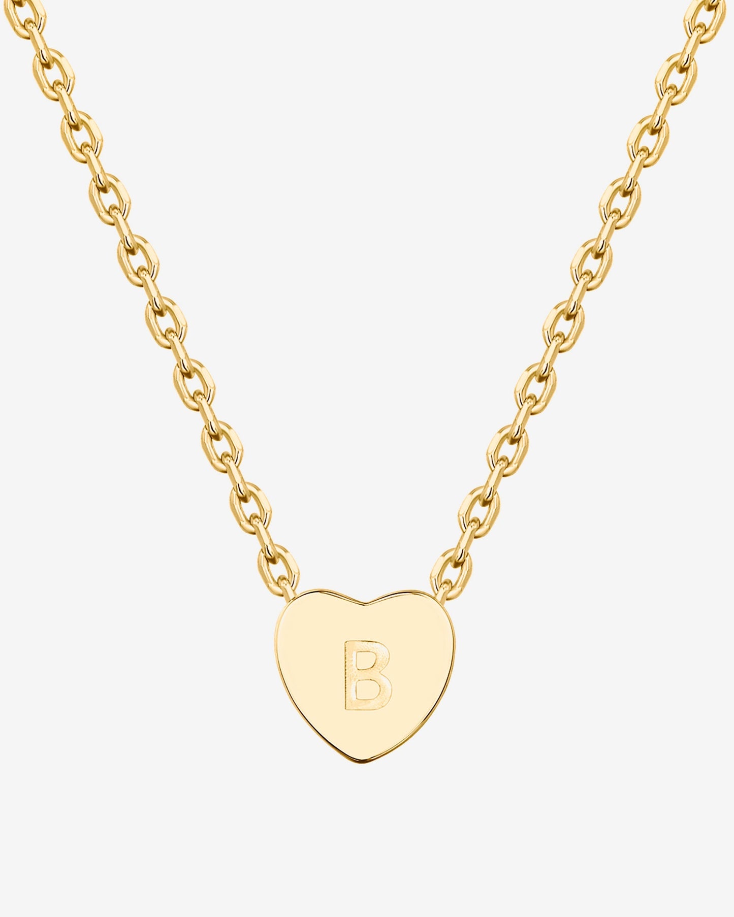 Dainty Heart Initial Necklace