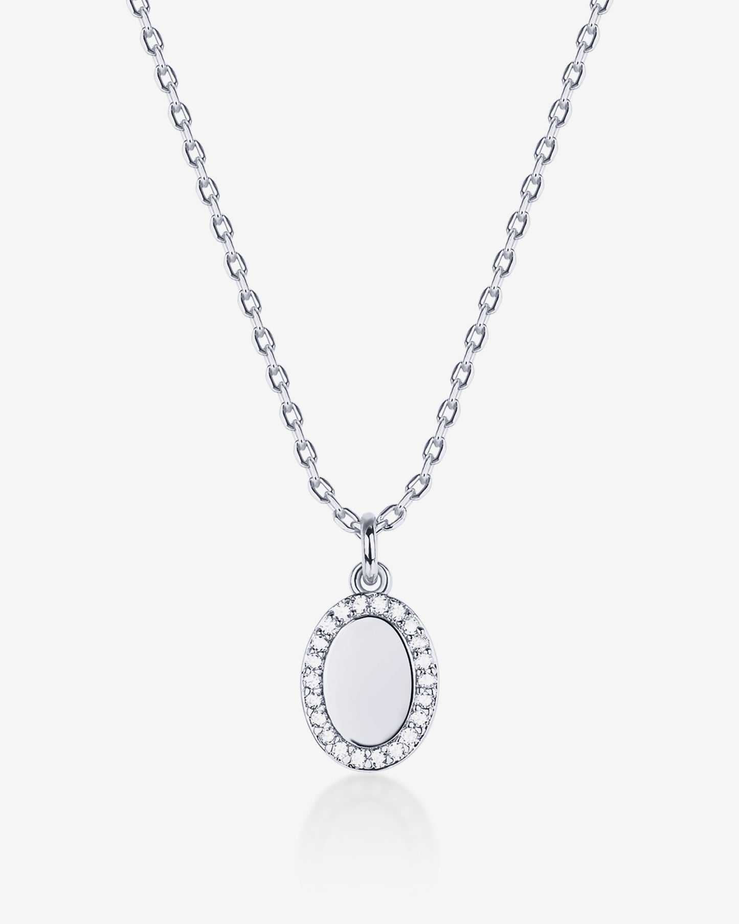 Oval Cubic Zirconia Pendant Necklace
