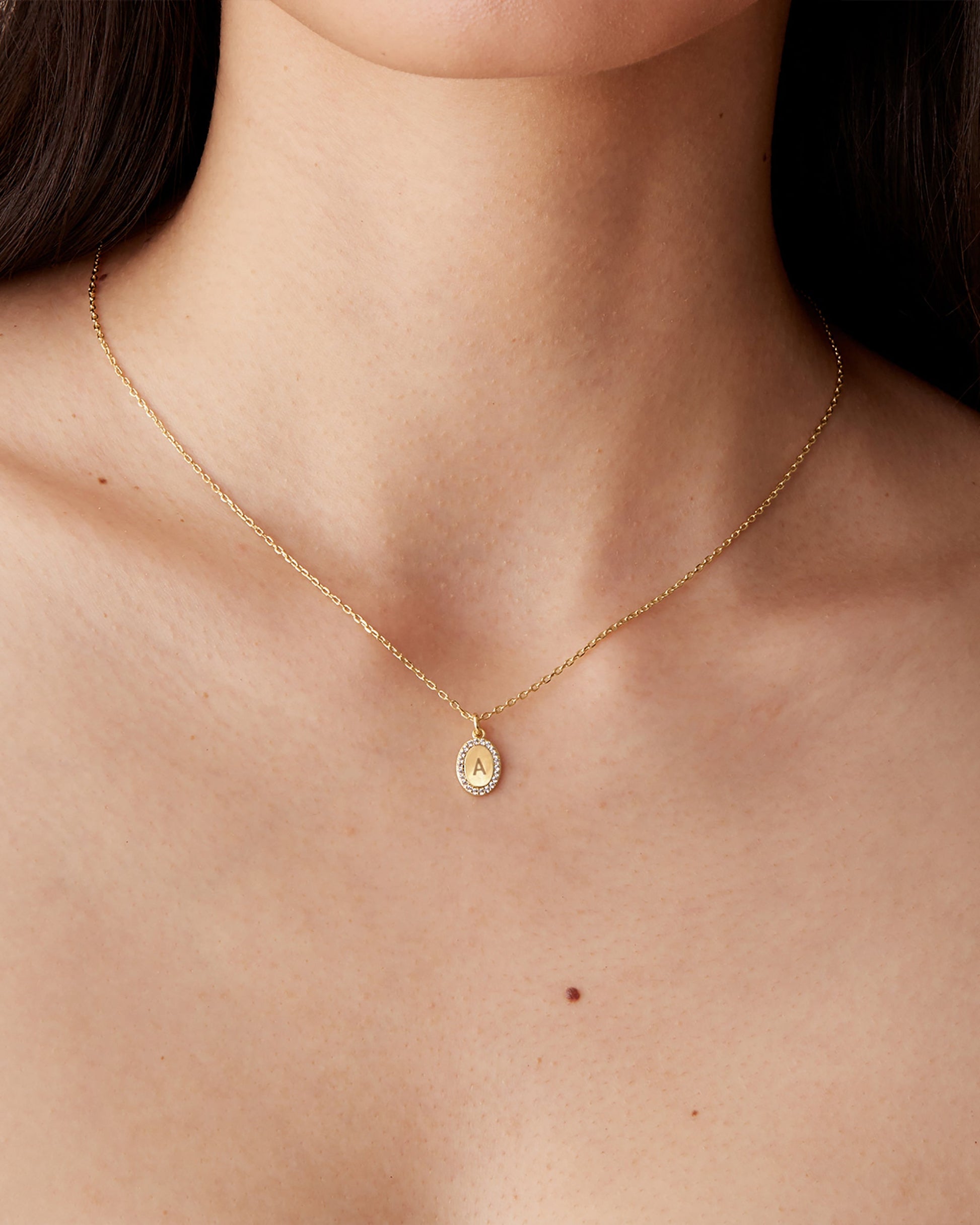 Oval Cubic Zirconia Pendant Necklace