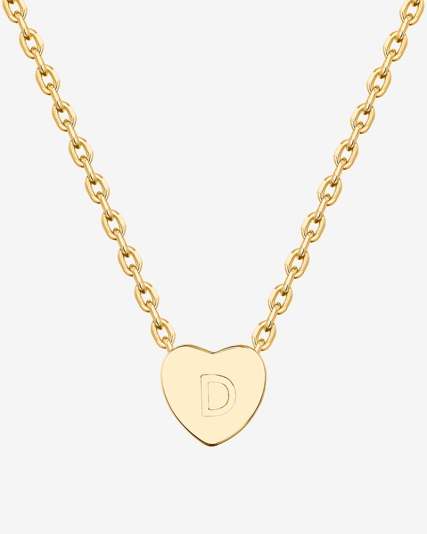 Dainty Heart Initial Necklace