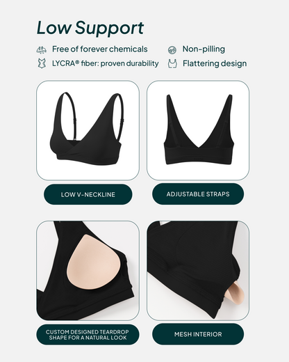 Athleisure Plunge Low-Support Sports Bra
