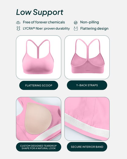 Athleisure Y-Back Buttery Soft Low Support Seasonal Bra