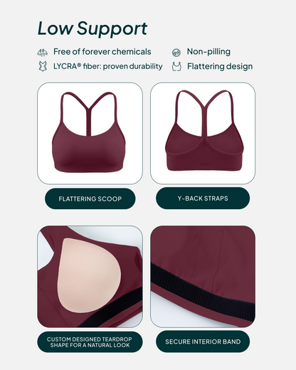 Athleisure Y-Back Buttery Soft Low Support Seasonal Bra