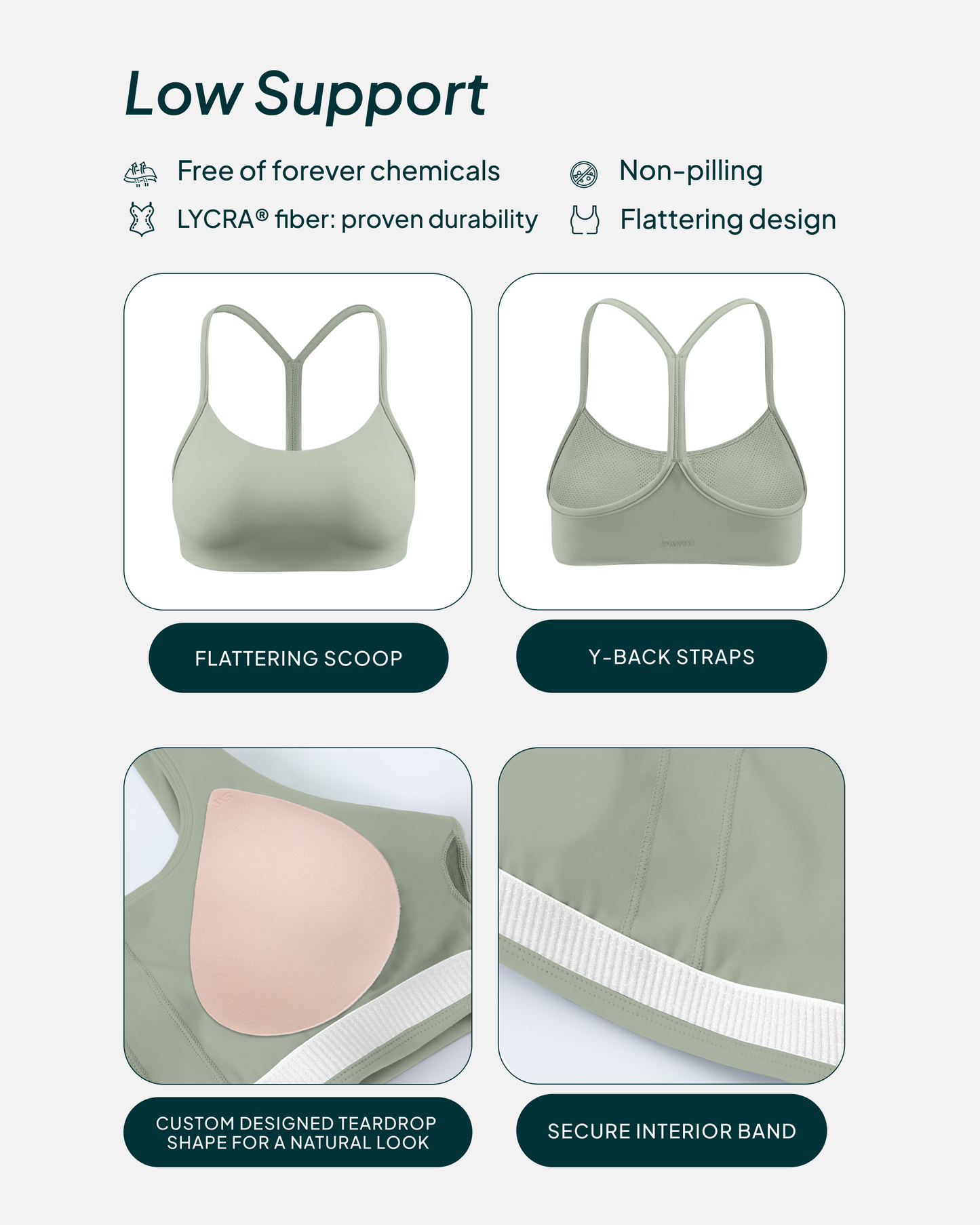 Athleisure Y-Back Buttery Soft Low Support Seasonal Bra