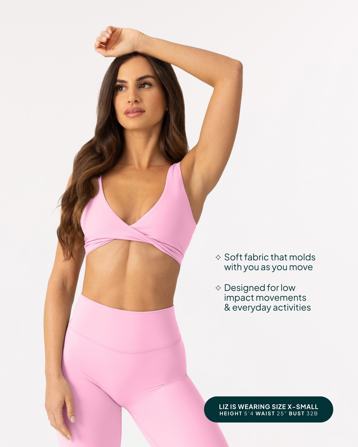 Athleisure Twist-Front Reversible Low-Impact Sports Bra
