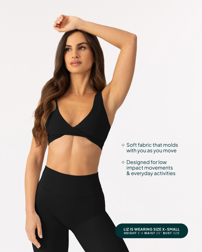 Athleisure Twist-Front Reversible Low-Impact Sports Bra