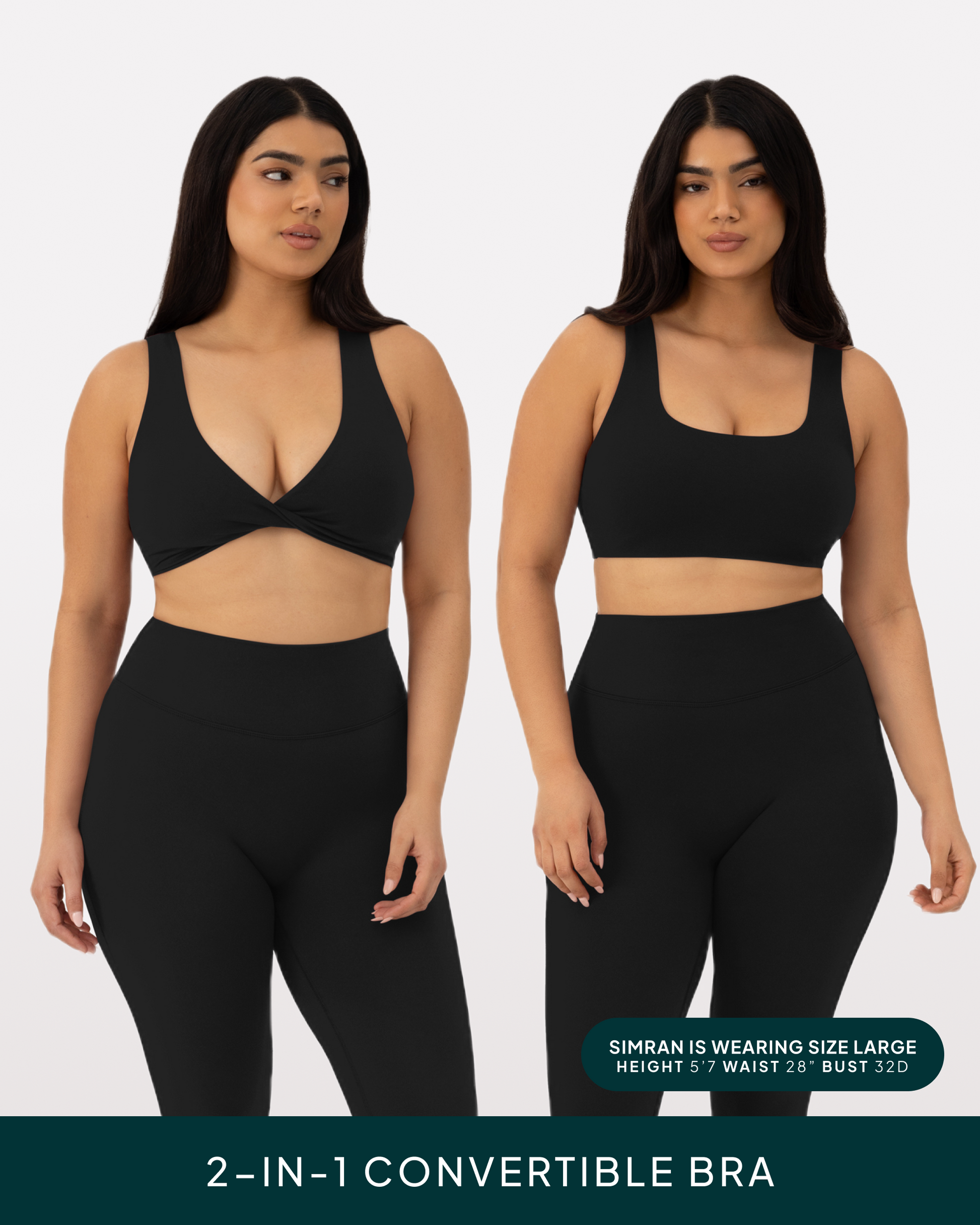 Athleisure Twist-Front Reversible Low-Impact Sports Bra