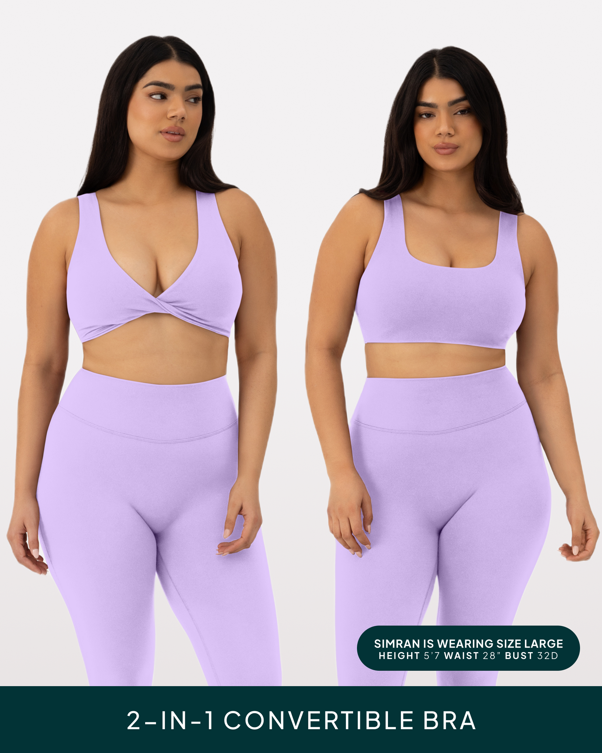 Athleisure Twist-Front Reversible Low-Impact Sports Bra