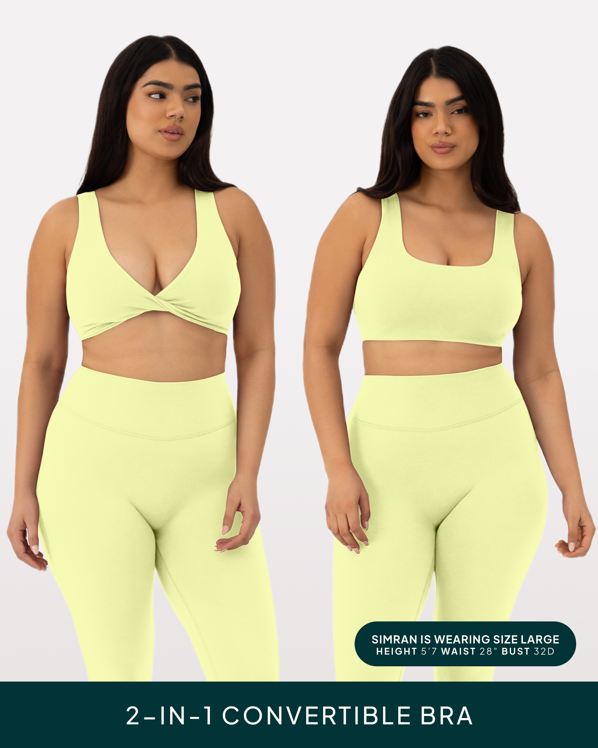 Athleisure Twist-Front Reversible Low-Impact Sports Bra