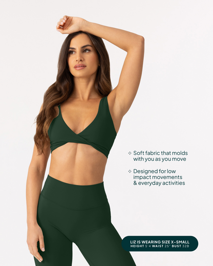 Athleisure Twist-Front Reversible Low-Impact Sports Bra