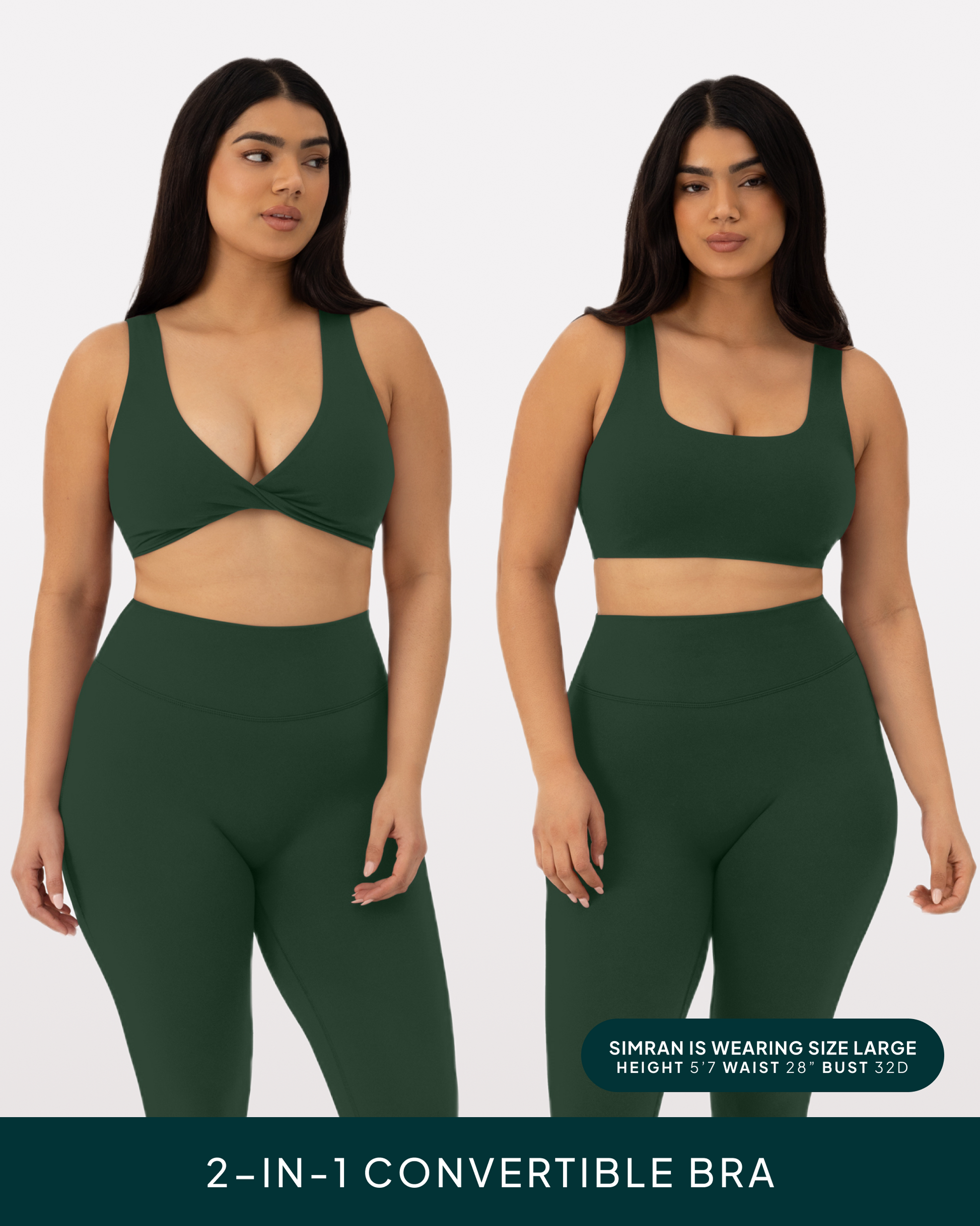 Athleisure Twist-Front Reversible Low-Impact Sports Bra