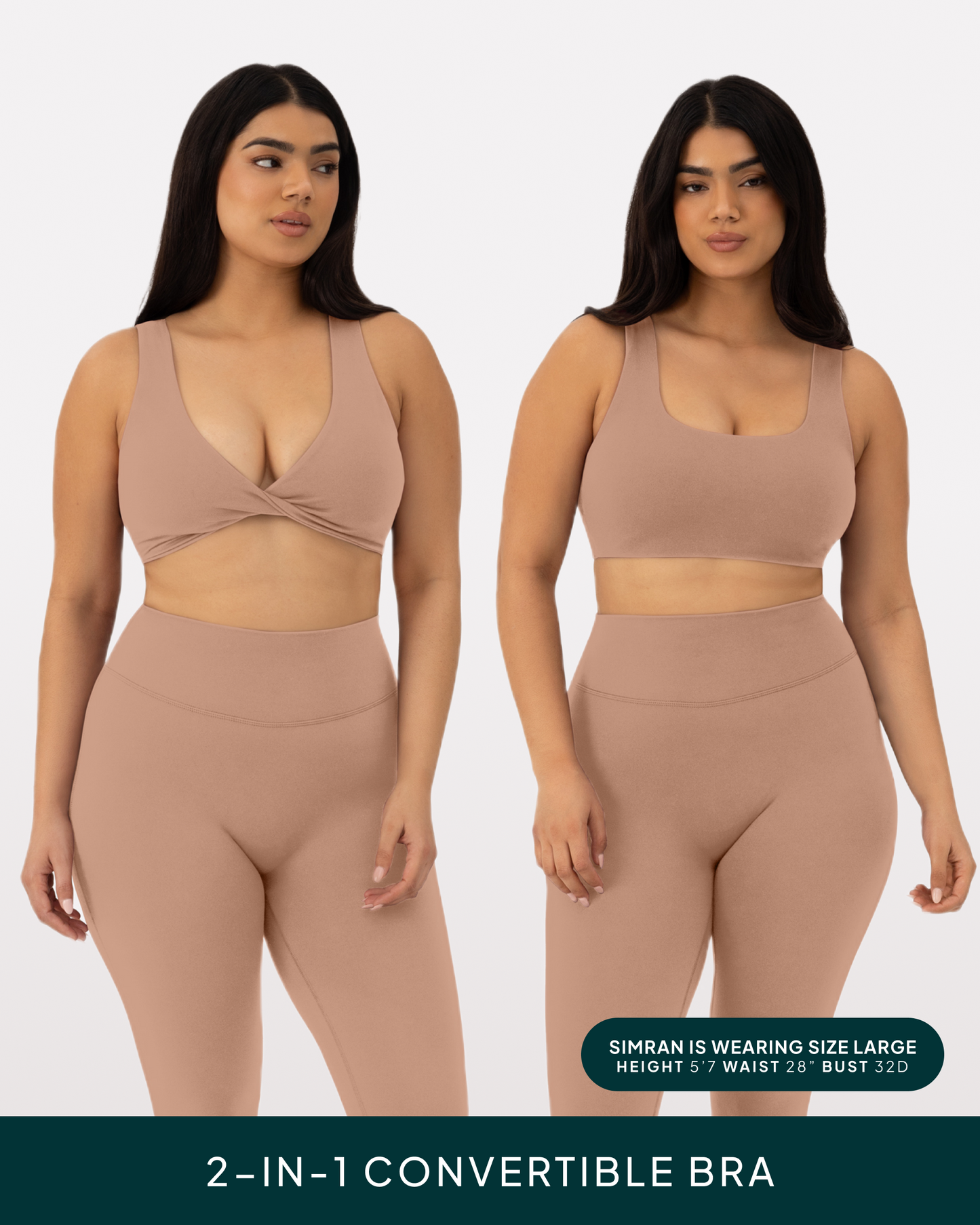 Athleisure Twist-Front Reversible Low-Impact Sports Bra