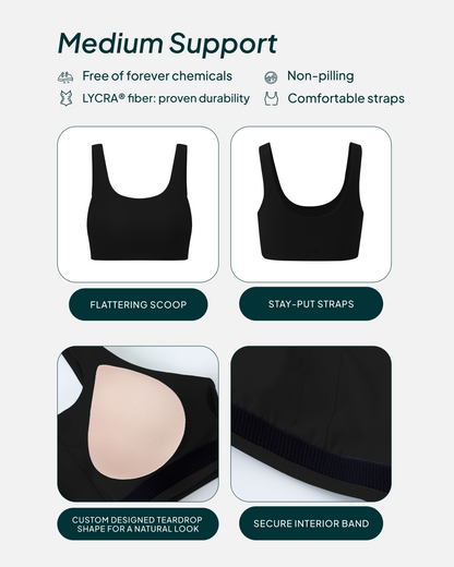 Athleisure Scoop High-Support Removable Padded Sports Bra