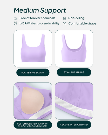 Athleisure Scoop High-Support Removable Padded Sports Bra