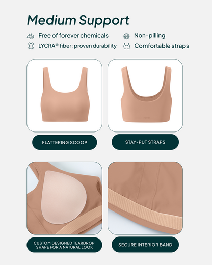 Athleisure Scoop High-Support Removable Padded Sports Bra
