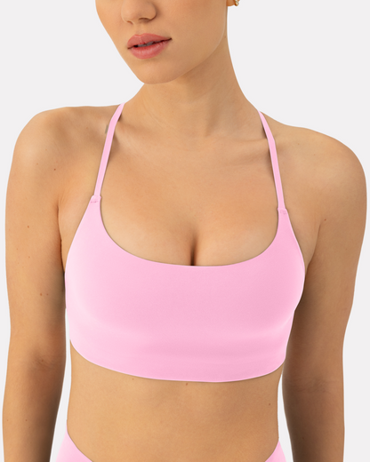 Athleisure Criss-Cross Strap Low-Impact Sports Bra