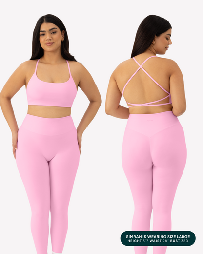 Athleisure Criss-Cross Strap Low-Impact Sports Bra