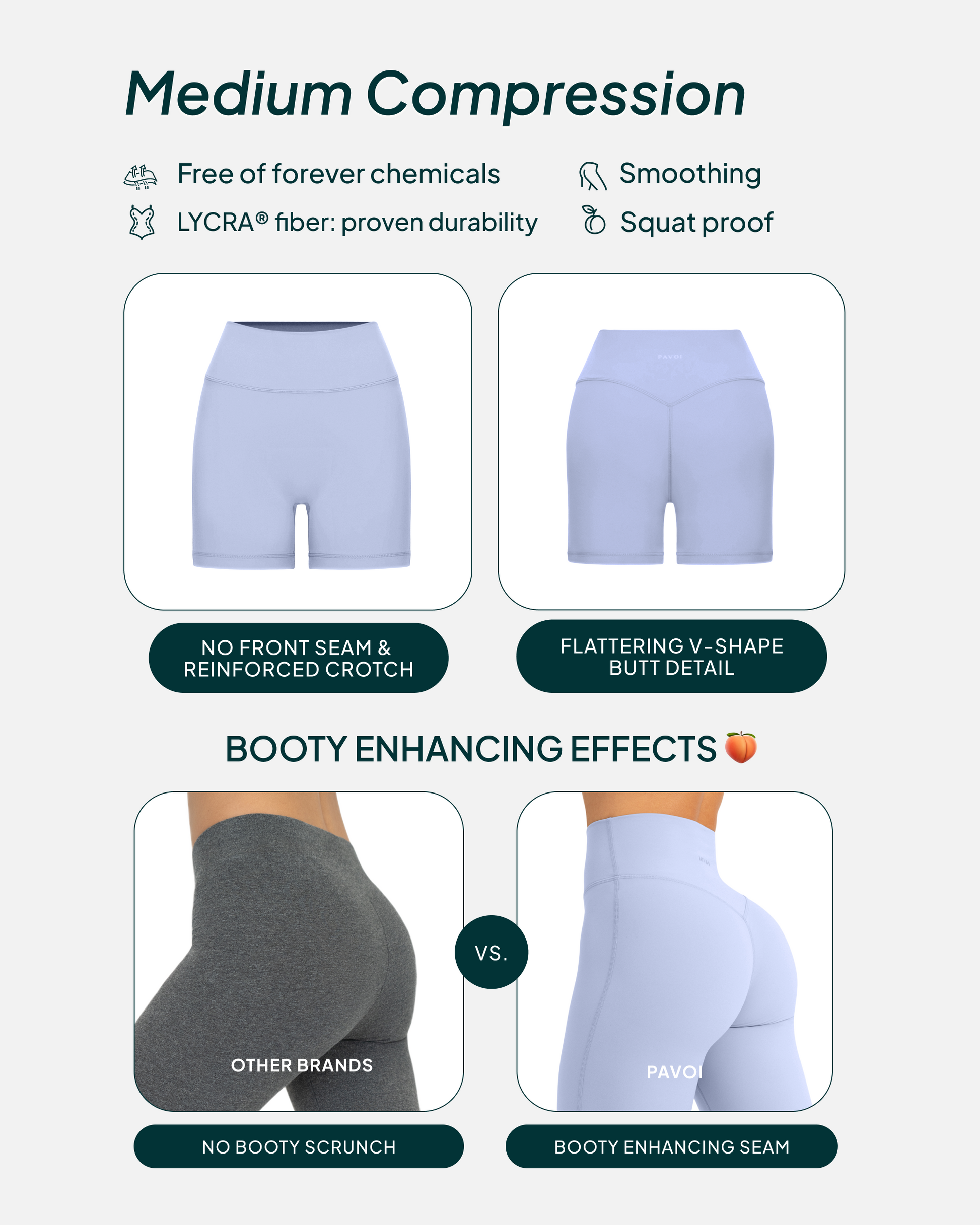 FlexFlow Butt Lifting High-Waisted 4" Biker Shorts