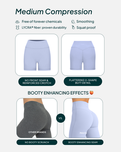 FlexFlow Butt Lifting High-Waisted 4" Biker Shorts