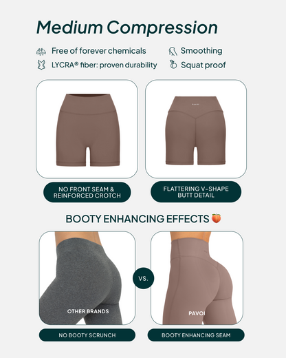 FlexFlow Butt Lifting High-Waisted 4" Seasonal Biker Shorts