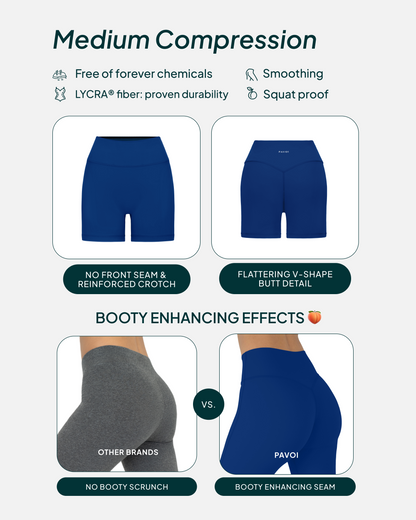 FlexFlow Butt Lifting High-Waisted 4" Biker Shorts