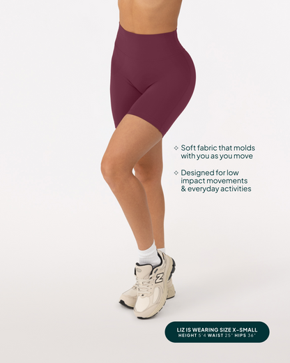 FlexFlow Butt Lifting High-Waisted 6" Seasonal Biker Shorts