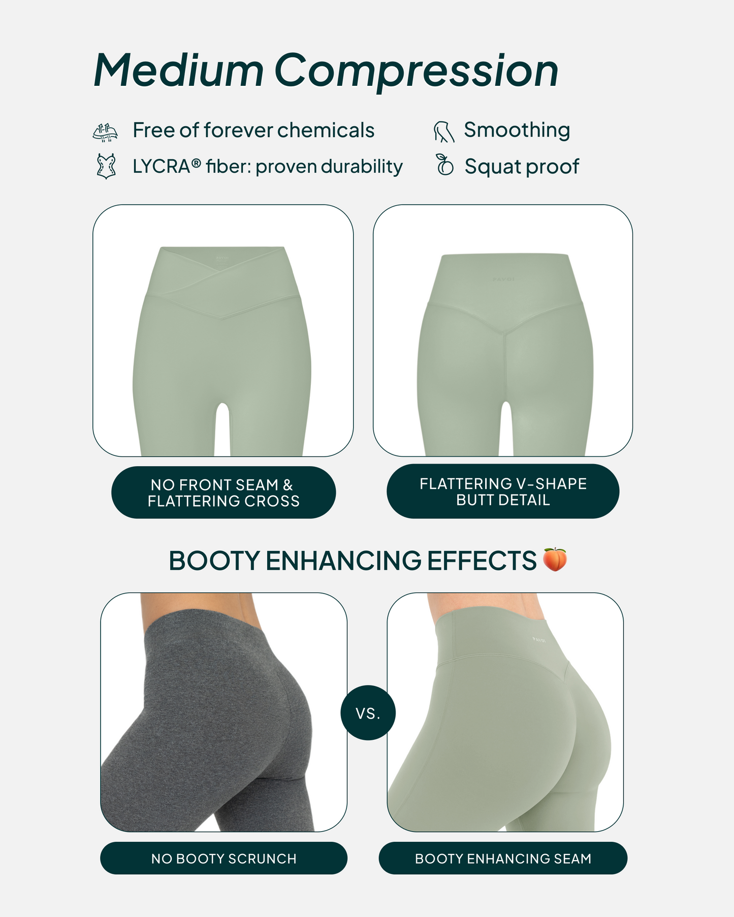 Athleisure Scrunch Crossover Leggings