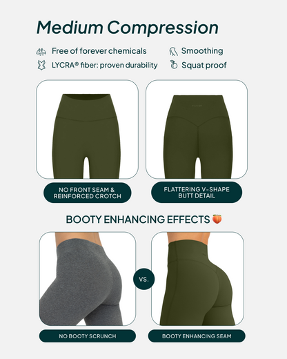 FlexFlow High-Waisted Butt Lifting Tall-Length Yoga Leggings