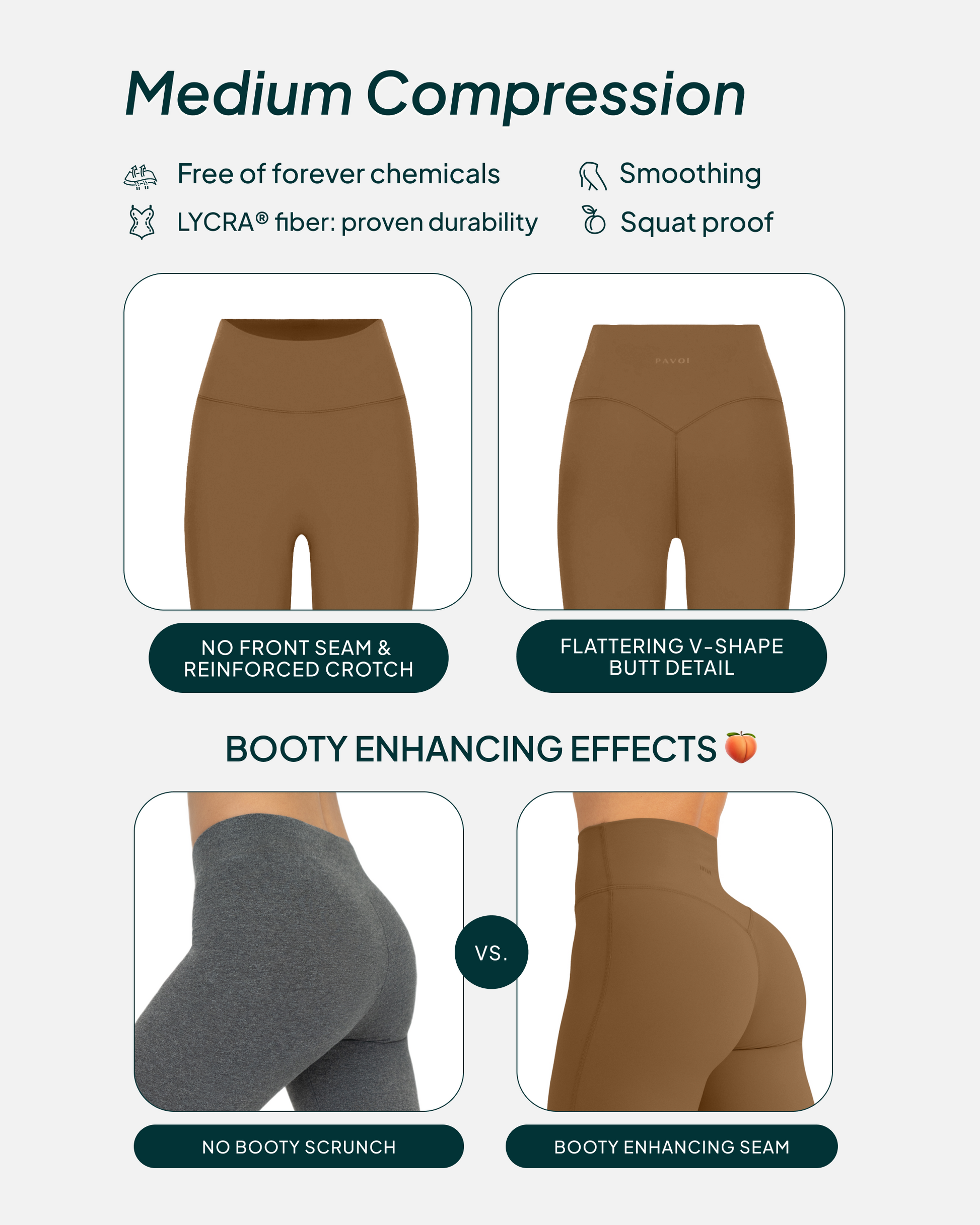 FlexFlow High-Waisted Butt Lifting Tall-Length Yoga Leggings